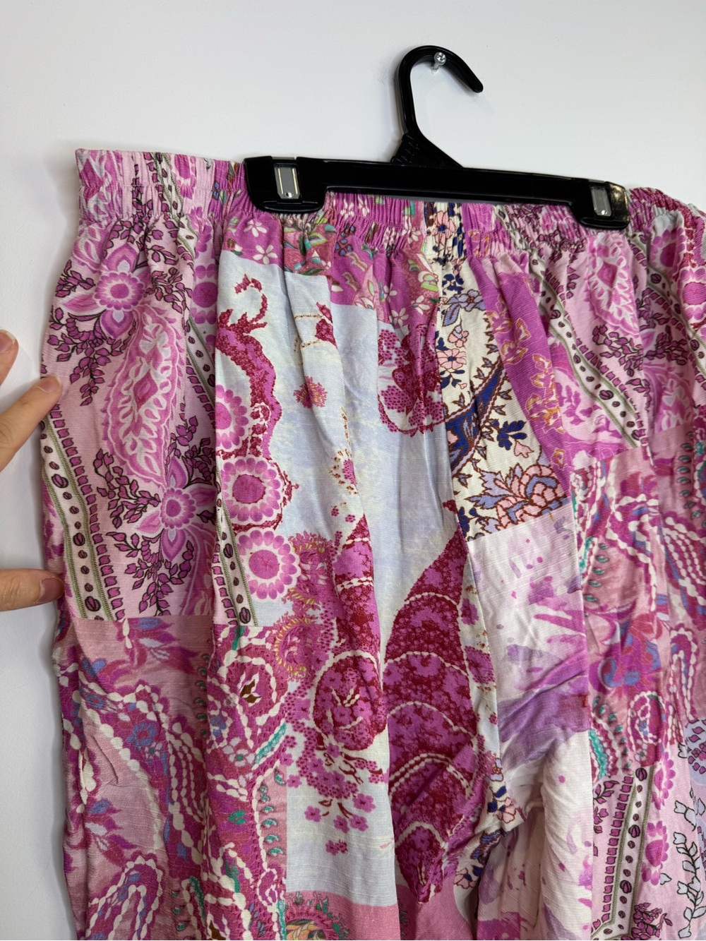 Colorful Pink Paisley boho patchwork Harem Pants size medium - Picture 5 of 9